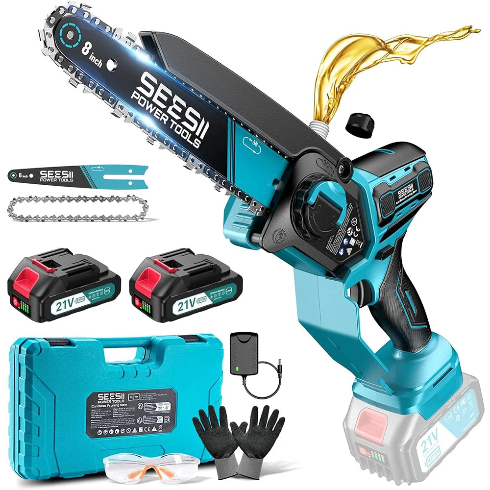 Seesii 1000W Brushless Cordless Electric Chainsaw For Makita 18V