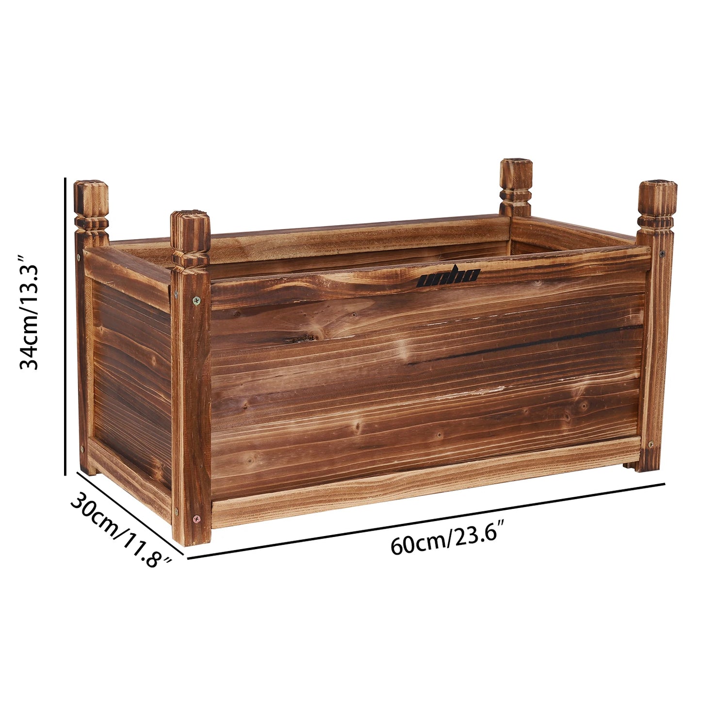 Wooden Raised Planter Box For Indoor Outdoor Vegetable Herb Garden