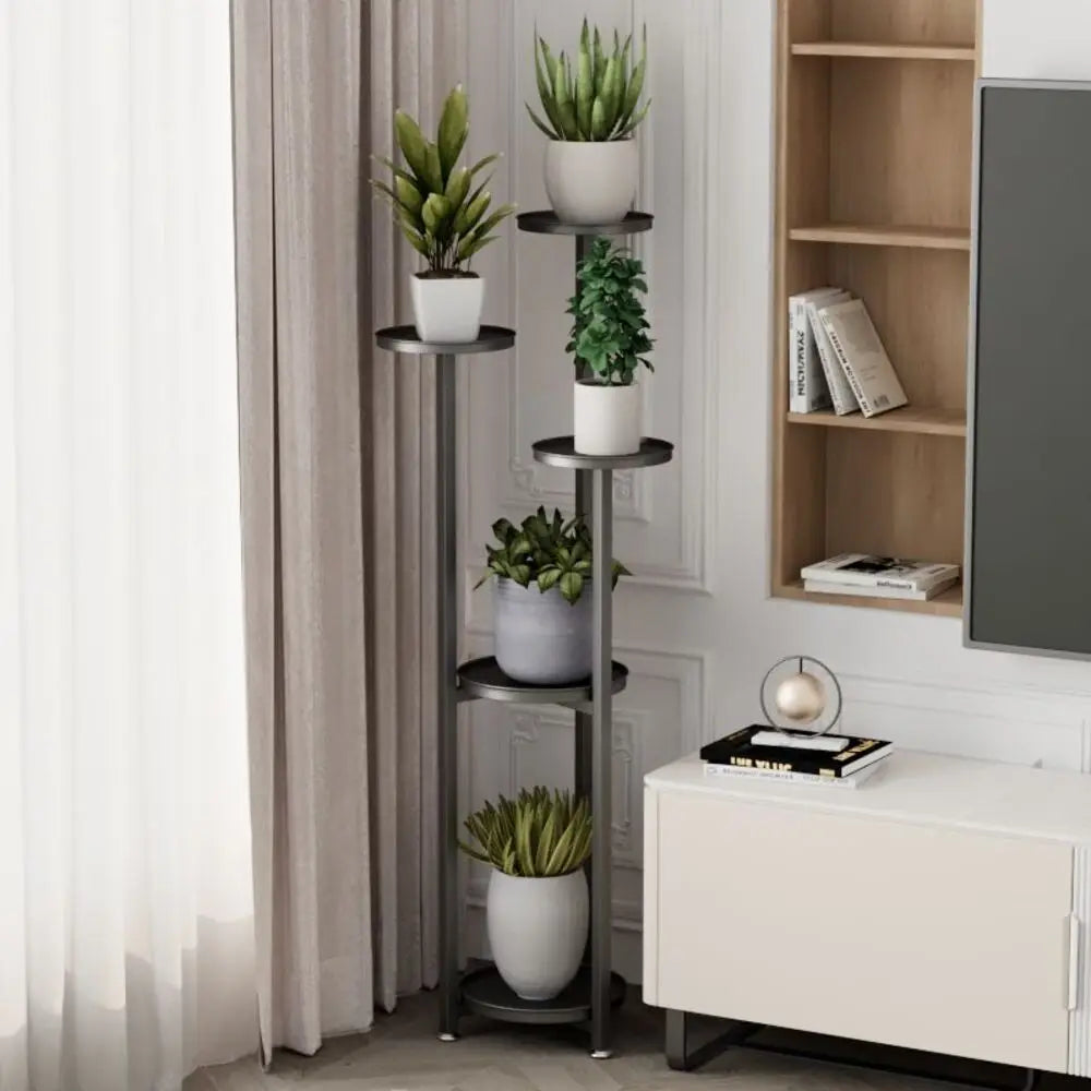 TWISTER.CK Tiered Metal Plant Stand 5-Tier Corner Planter Shelf