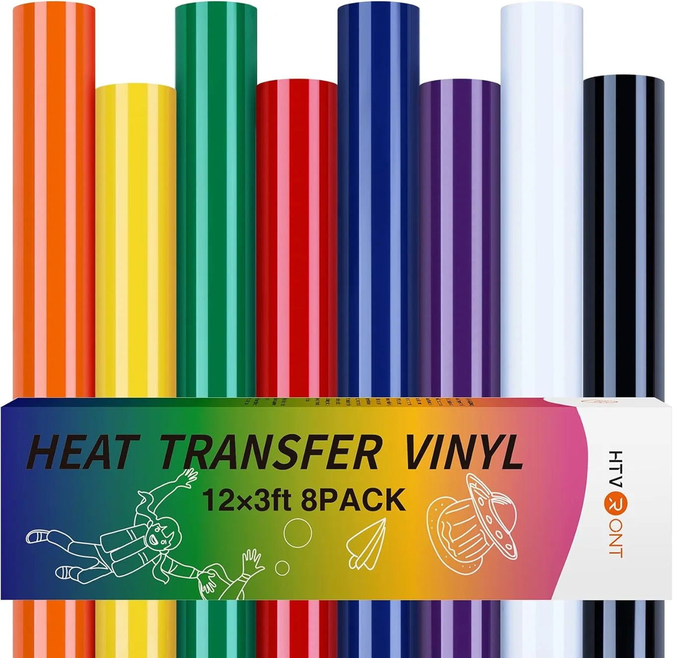 HTVRONT HTV Heat Transfer Vinyl Bundle For T Shirts DIY