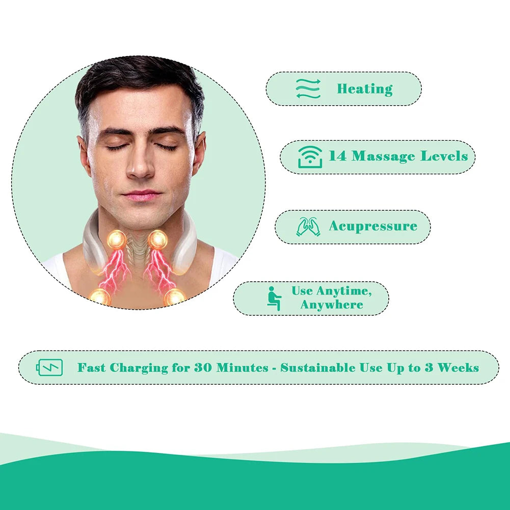 Portable 4-Head Back Massager USB Rechargeable Electric Massager