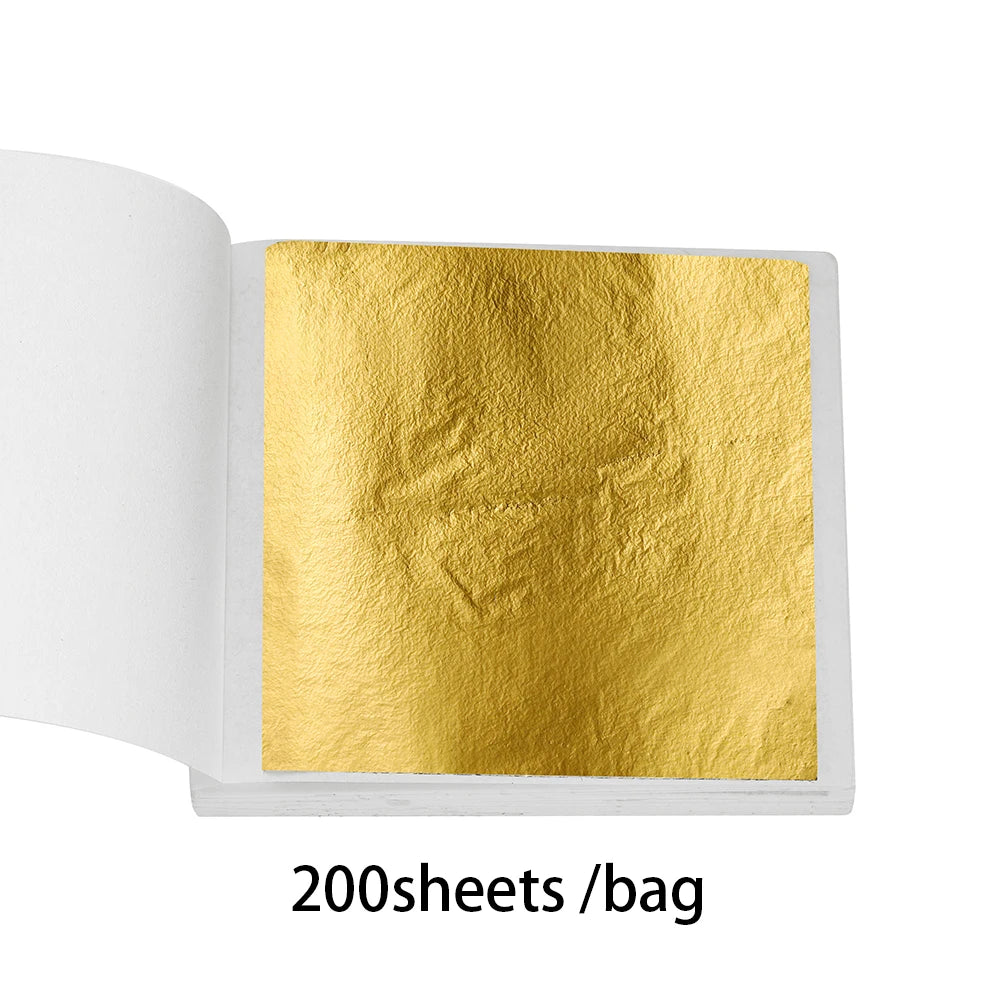AGCFABS Imitation Gold Foil Paper Leaves For Resin Jewelry Making