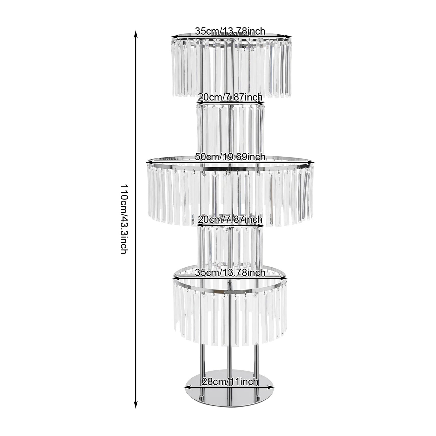 Five Tier Wedding Centerpiece Stand Acrylic Flower Vase