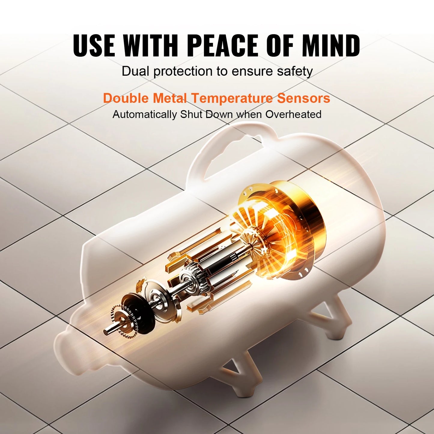SucceBuy 2000W Dog Blow Dryer Adjustable Speed Temperature Extendable Hose