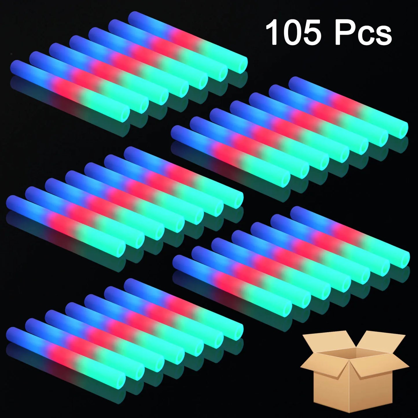 LED Foam Glow Sticks Bulk Party Lights For Wedding