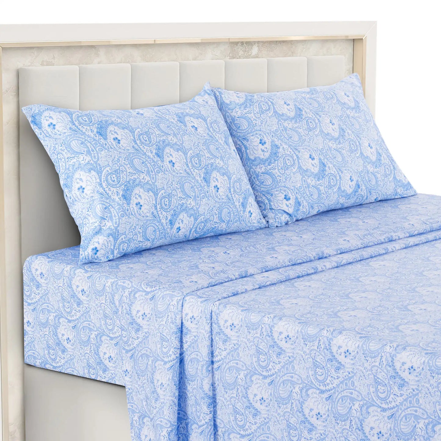 Lux Decor Paisley Microfiber Bed Sheet Set Wrinkle Resistant