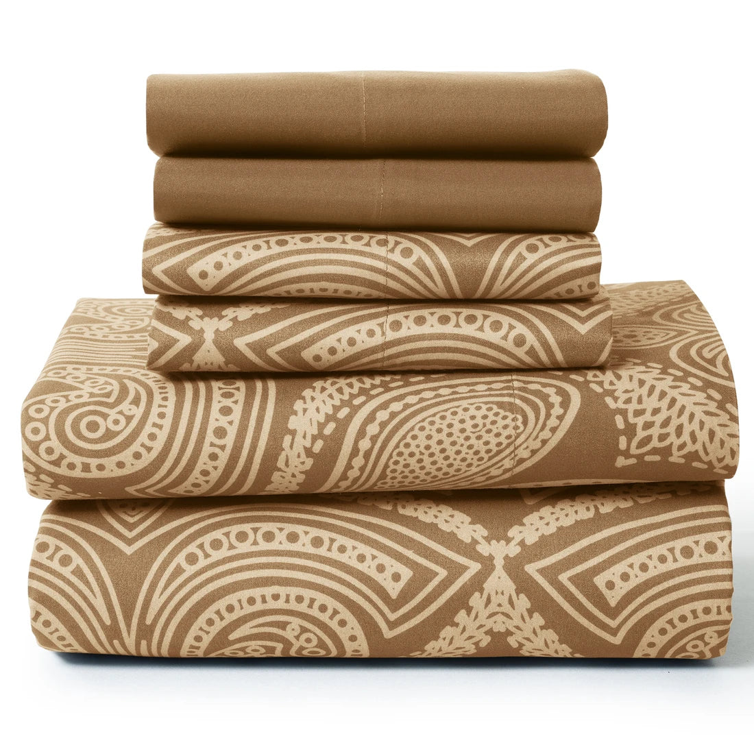 LDC Lux Decor Collection Paisley Microfiber Sheet Set Six Piece