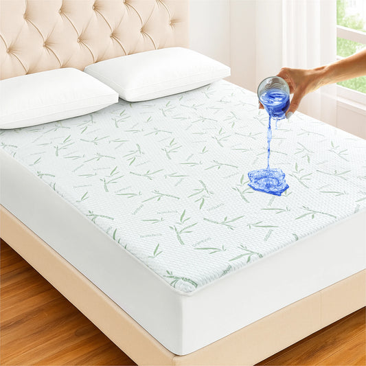 LDC Lux Decor Collection Mattress Protector Cooling Bamboo Waterproof