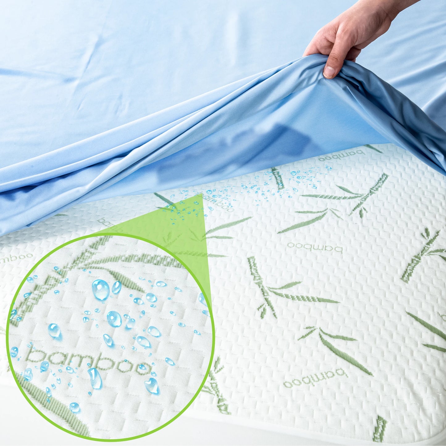 LDC Lux Decor Collection Mattress Protector Cooling Bamboo Waterproof