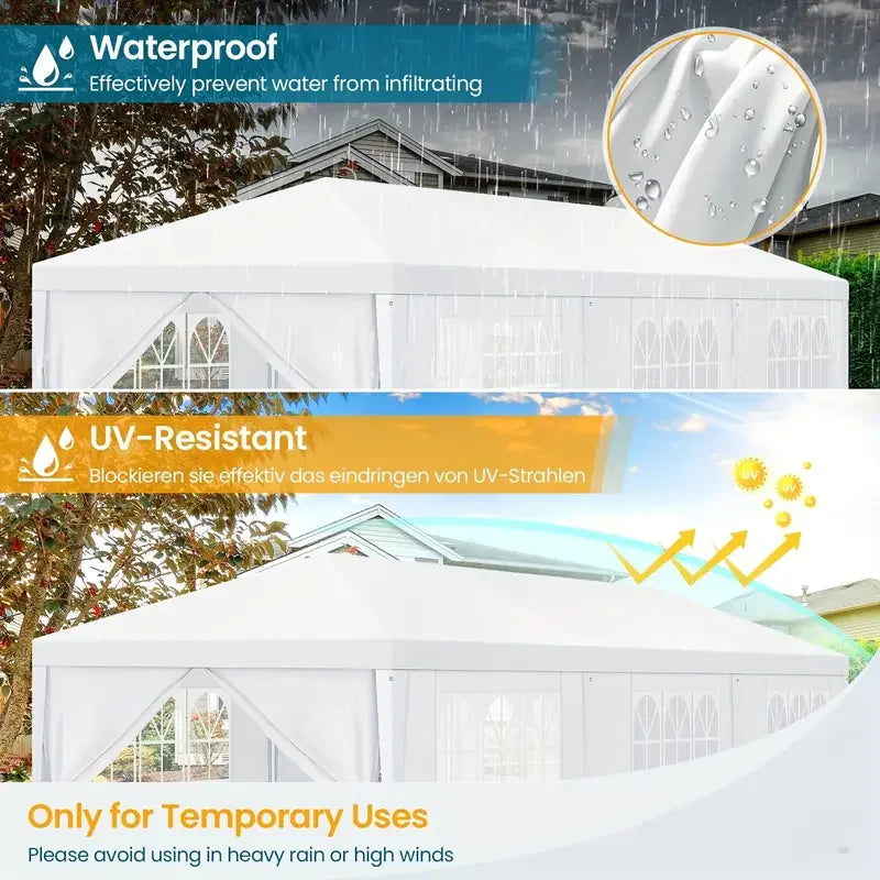 Tooluck Outdoor Party Tent With Removable Sidewalls Waterproof