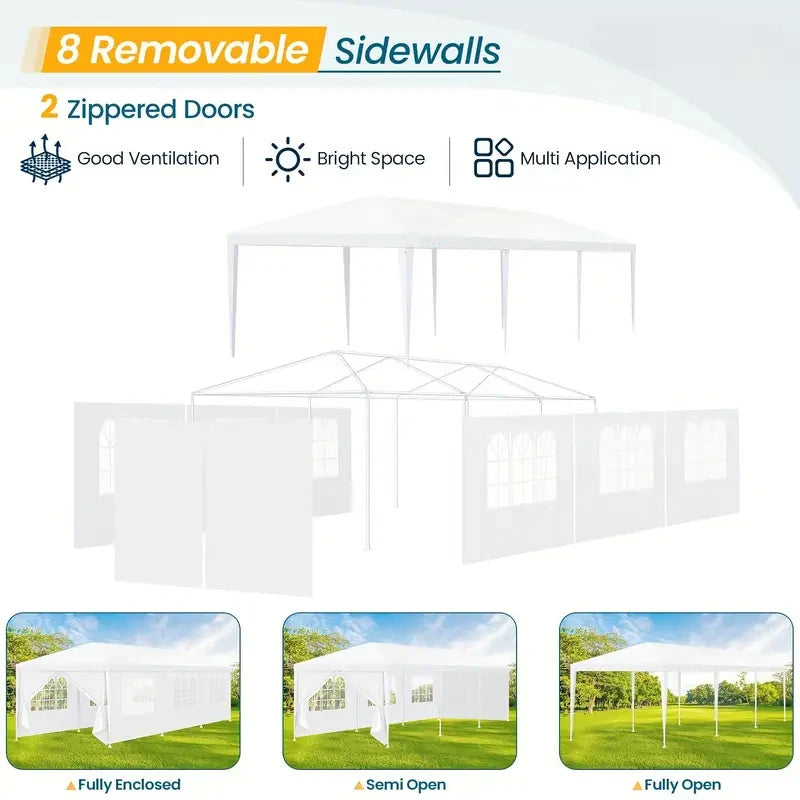 Tooluck Outdoor Party Tent With Removable Sidewalls Waterproof
