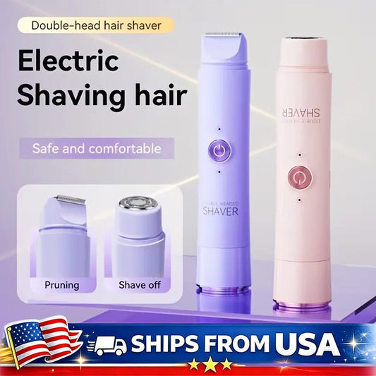 2 In 1 Electric Hair Trimmer Dual Head Shaver Women