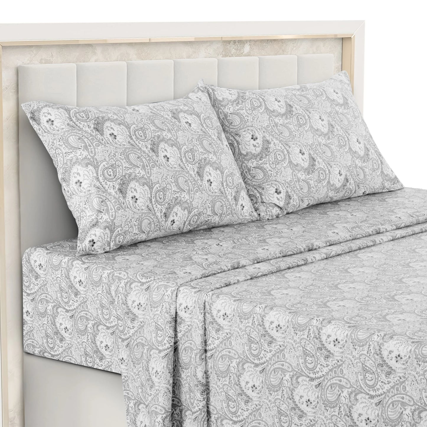 Lux Decor Paisley Microfiber Bed Sheet Set Wrinkle Resistant