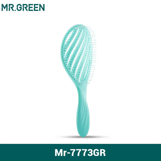 MR.GREEN Hollow Out Hair Brush Scalp Massage Detangler For Wet Dry Hair