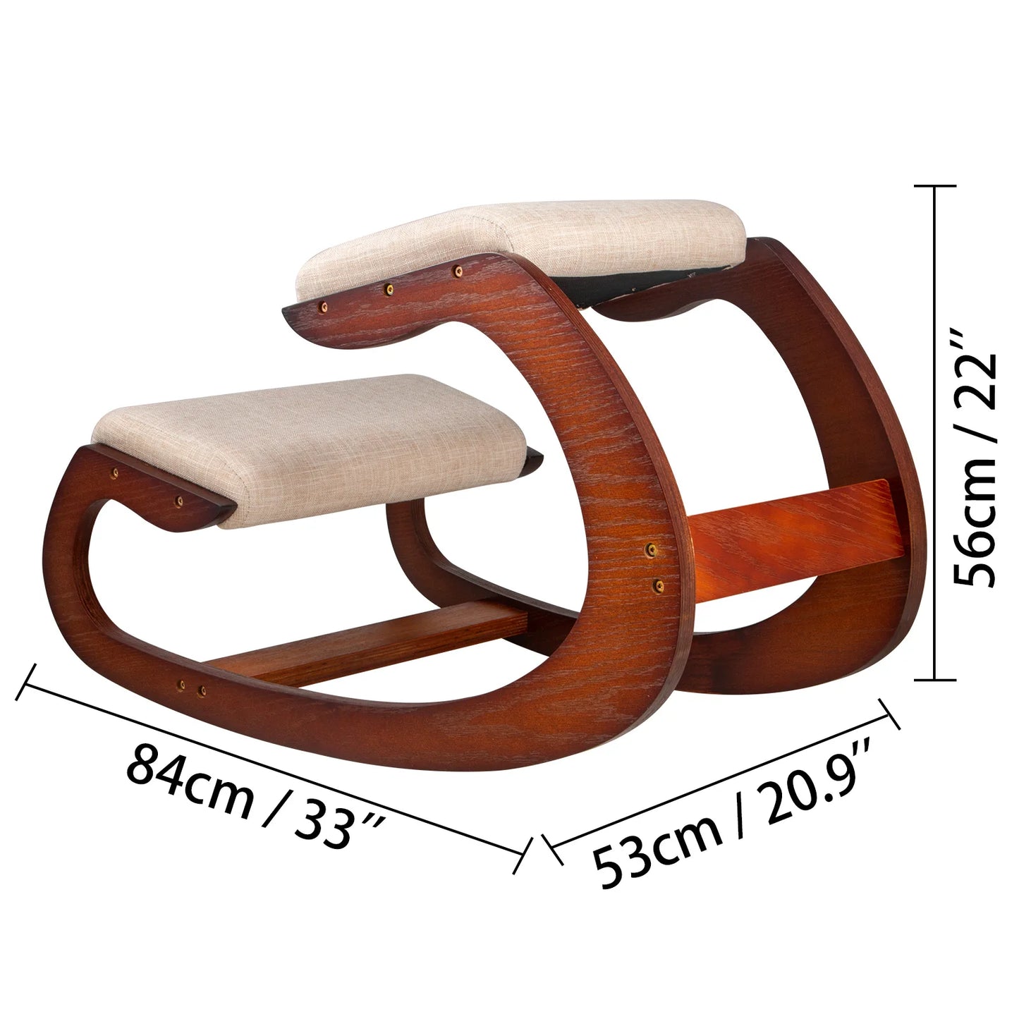 SucceBuy Ergonomic Kneeling Chair Stool With Thick Cushion For Posture