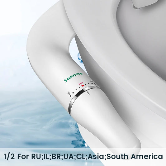 SAMODRA Ultra Slim Bidet Seat Attachment With Adjustable Water Pressure