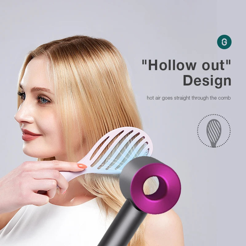MR.GREEN Hollow Out Hair Brush Scalp Massage Detangler For Wet Dry Hair