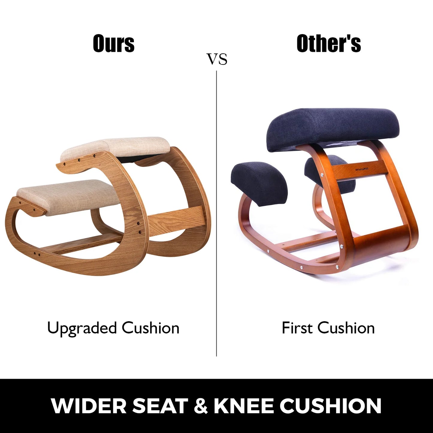 SucceBuy Ergonomic Kneeling Chair Stool With Thick Cushion For Posture