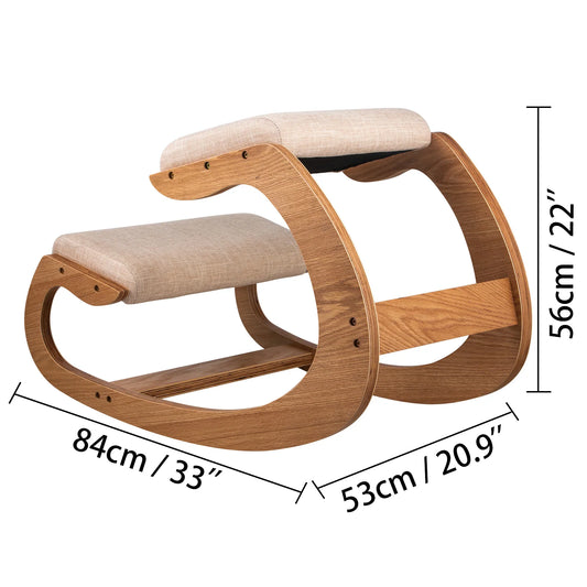 SucceBuy Ergonomic Kneeling Chair Stool With Thick Cushion For Posture
