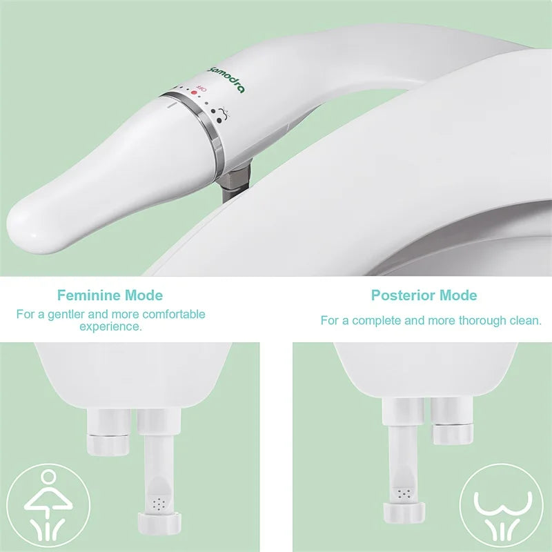 SAMODRA Ultra Slim Bidet Seat Attachment With Adjustable Water Pressure
