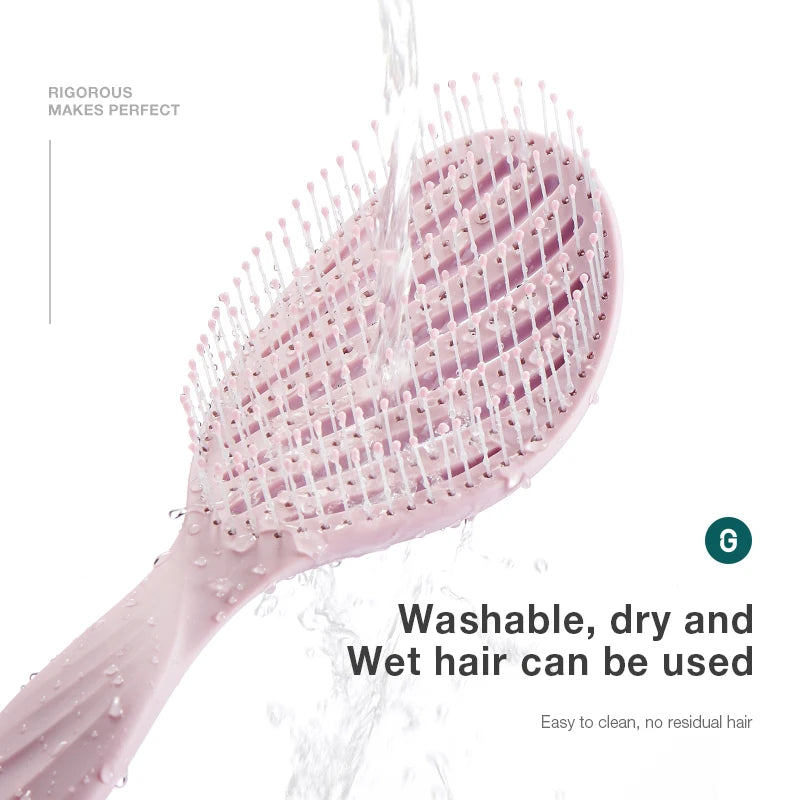 MR.GREEN Hollow Out Hair Brush Scalp Massage Detangler For Wet Dry Hair