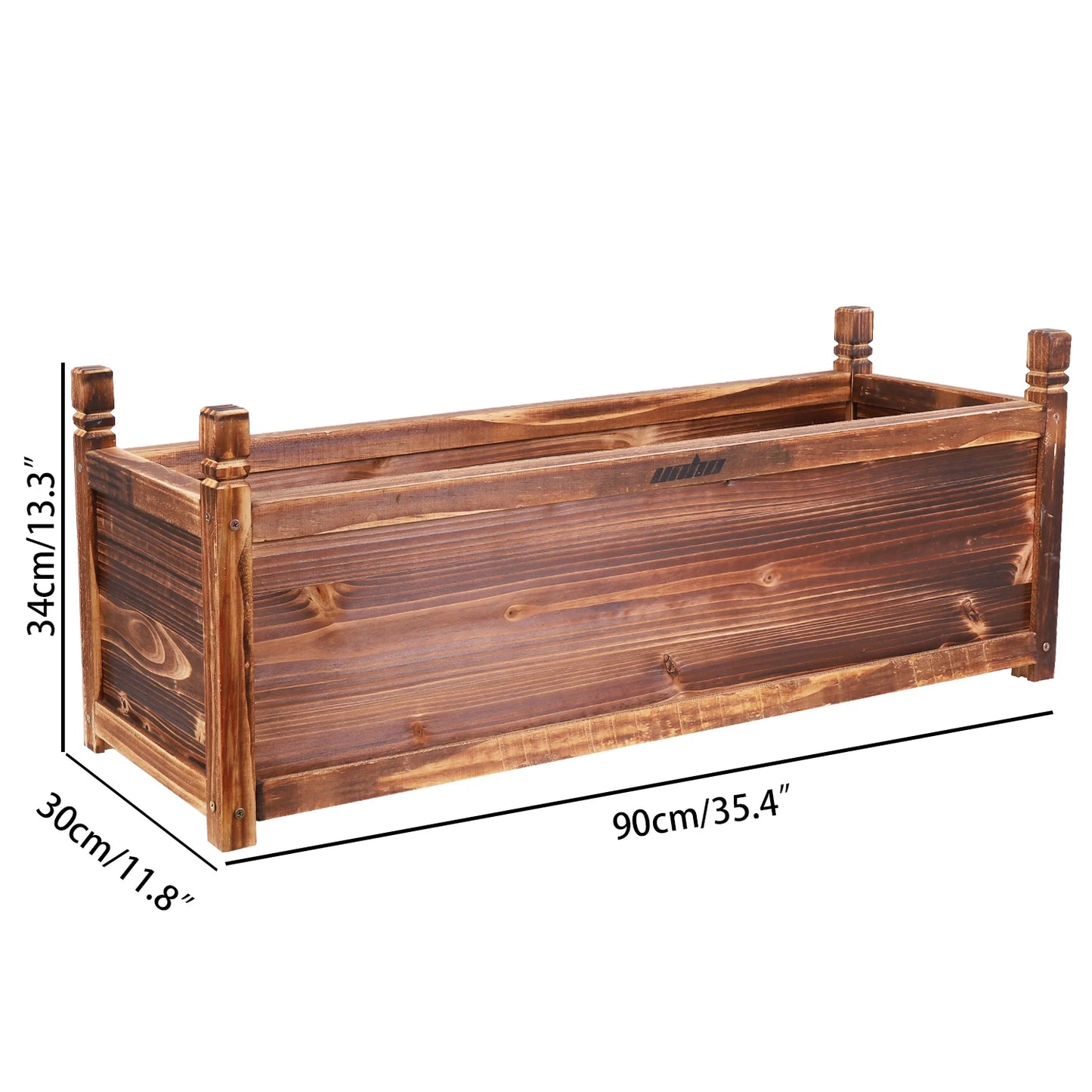 Wooden Raised Planter Box For Indoor Outdoor Vegetable Herb Garden