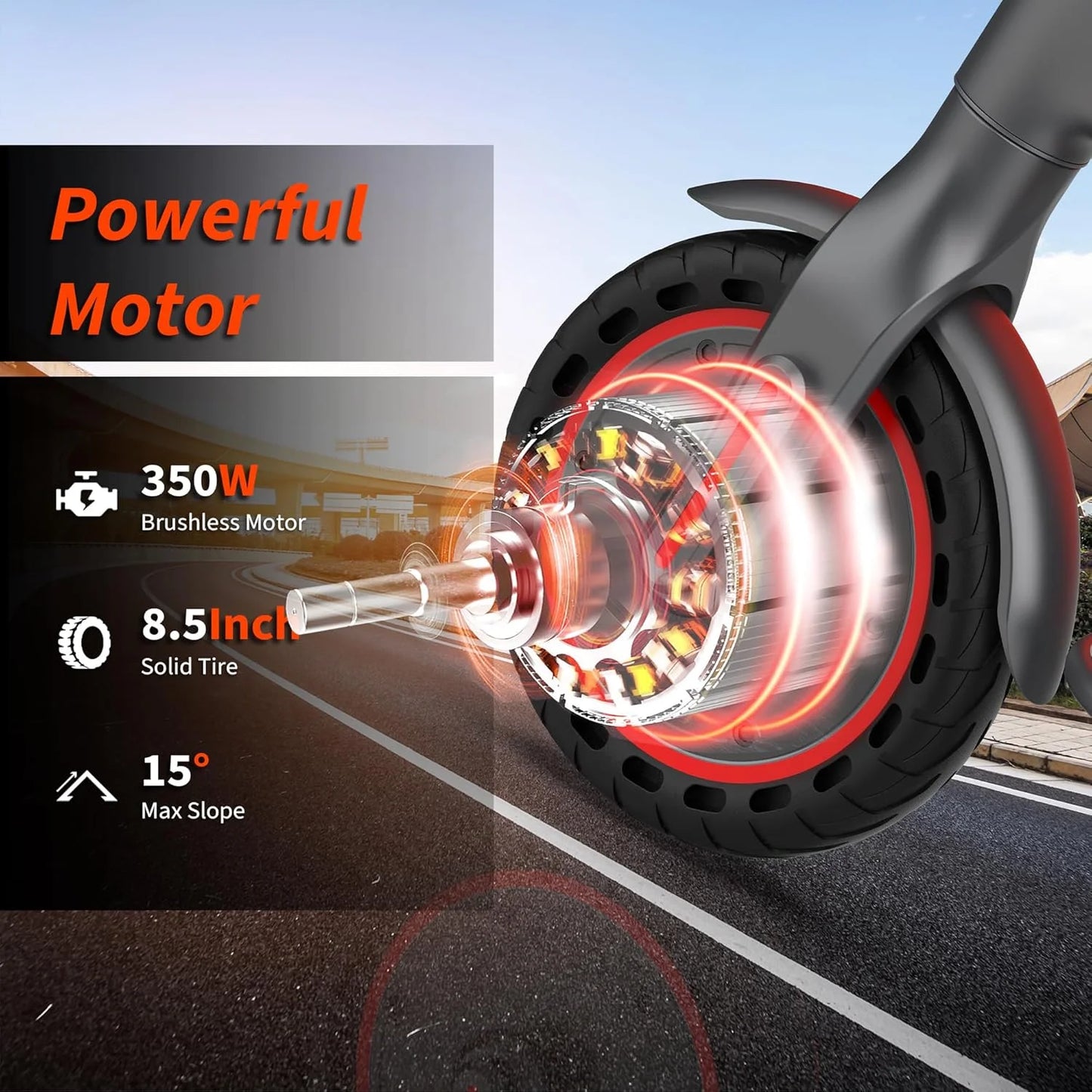 AOVOPRO ES80 350W Electric Scooter Foldable 19 MPH Max Speed