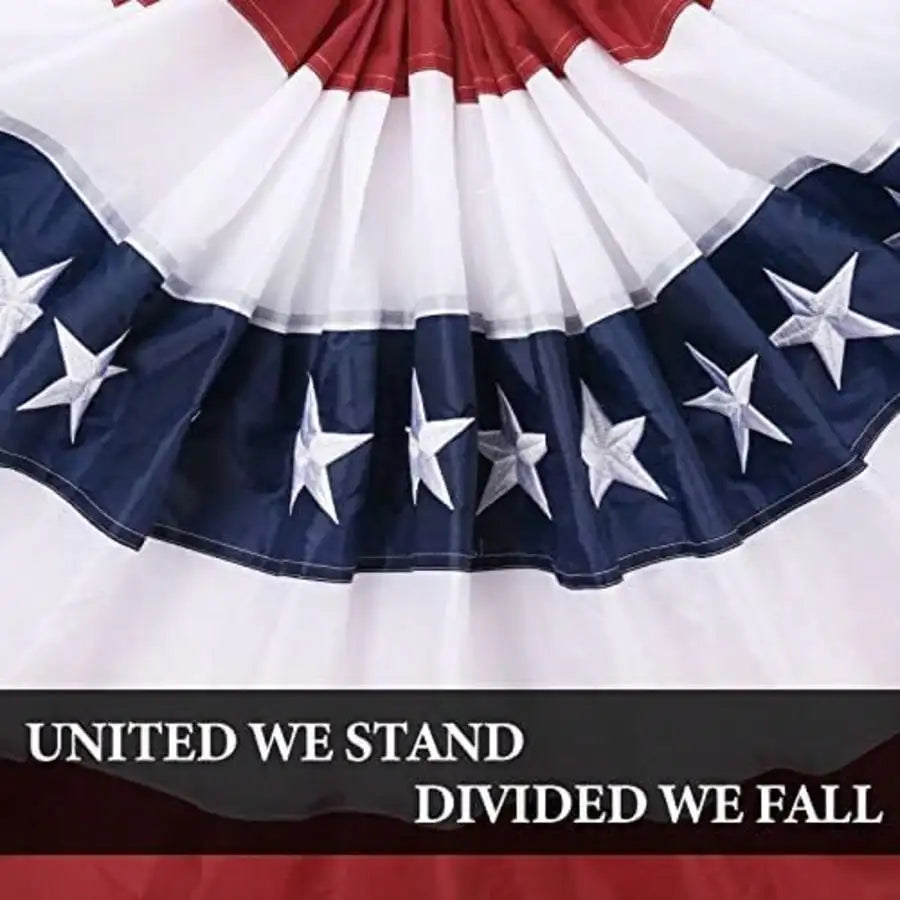 Patriotic American Flag Bunting 2 Pack Outdoor Yard Decor