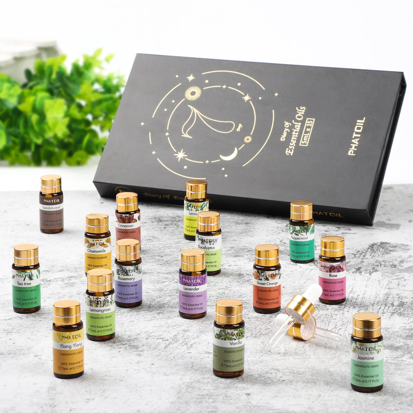 PHATOIL Essential Oils Gift Set 15 Pieces Eucalyptus Lavender