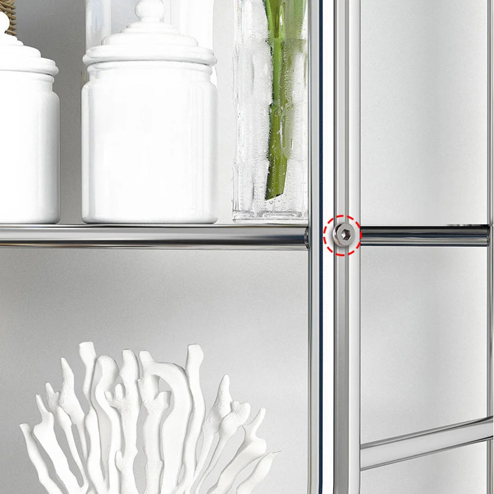 Studyset Over Toilet Storage Shelf Two Tier Freestanding Metal Organizer