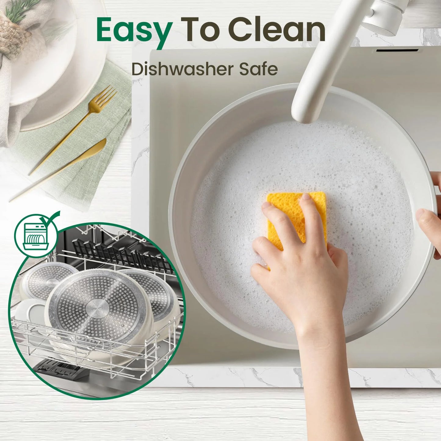 Nonstick Pots And Pans Set With Detachable Handle Induction Friendly