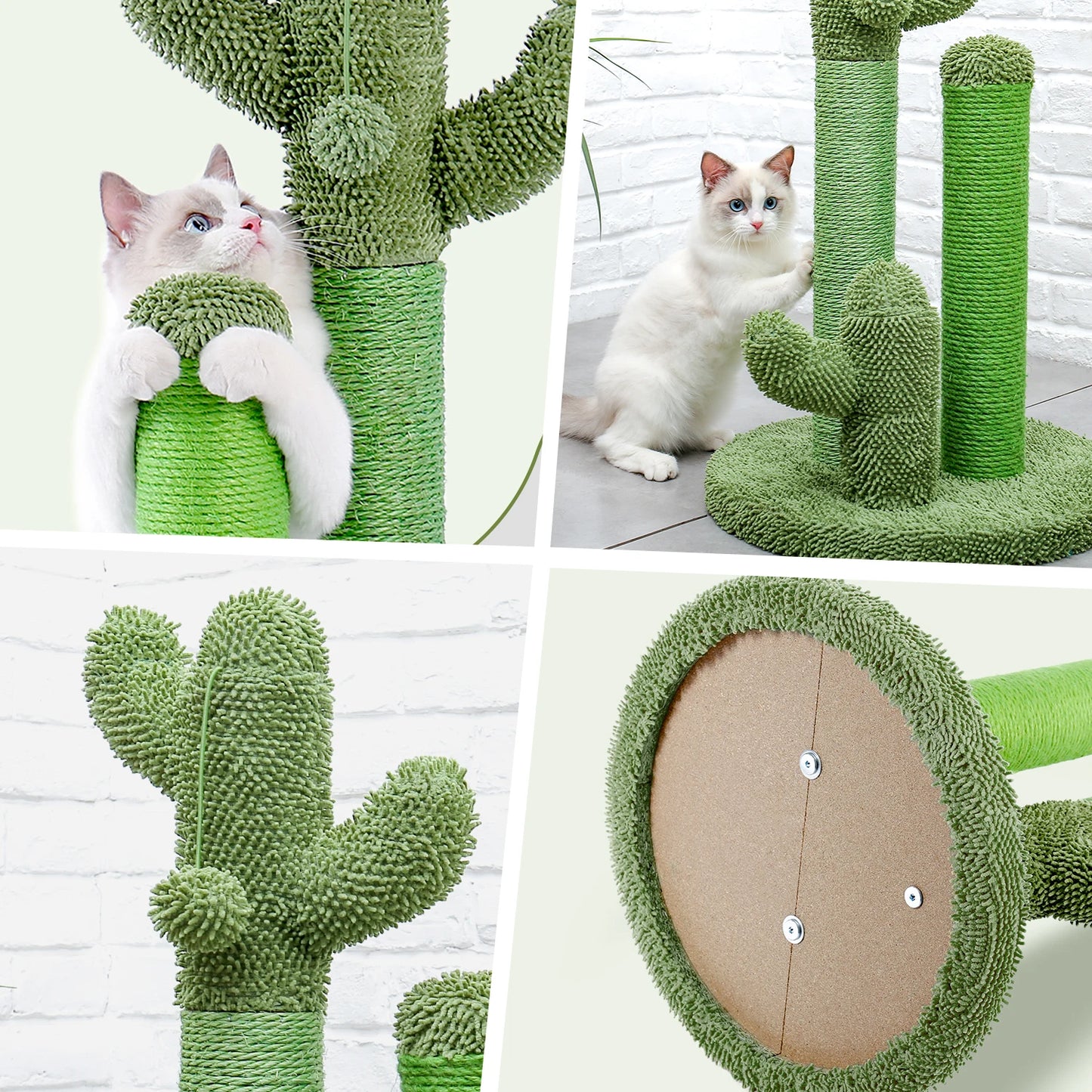 PAWZ Road Cactus Cat Scratcher Post With 3 Interactive Poles