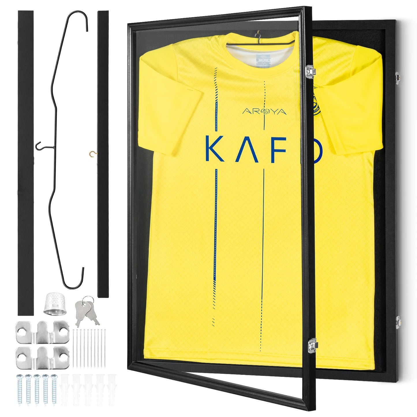 SucceBuy Jersey Display Frame With 98 Percent UV PC Glass
