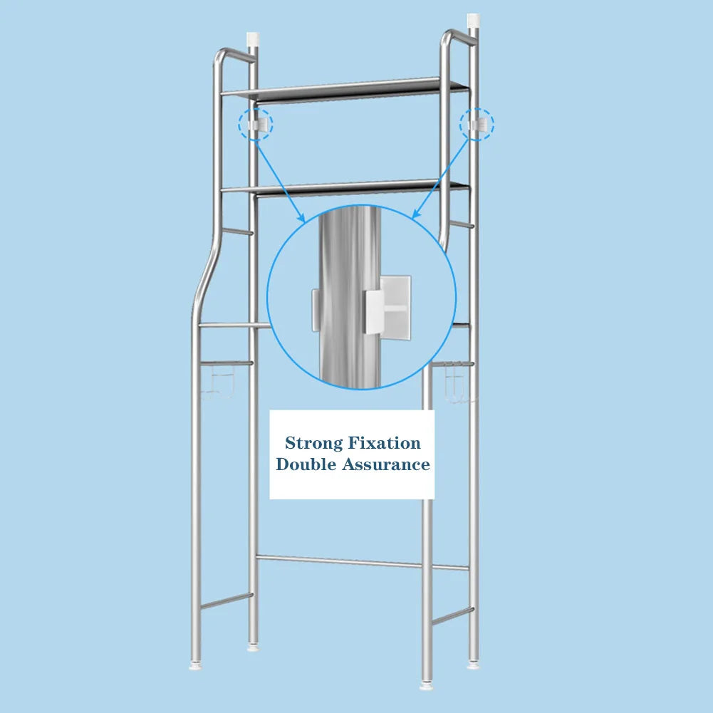 Studyset Over Toilet Storage Shelf Two Tier Freestanding Metal Organizer