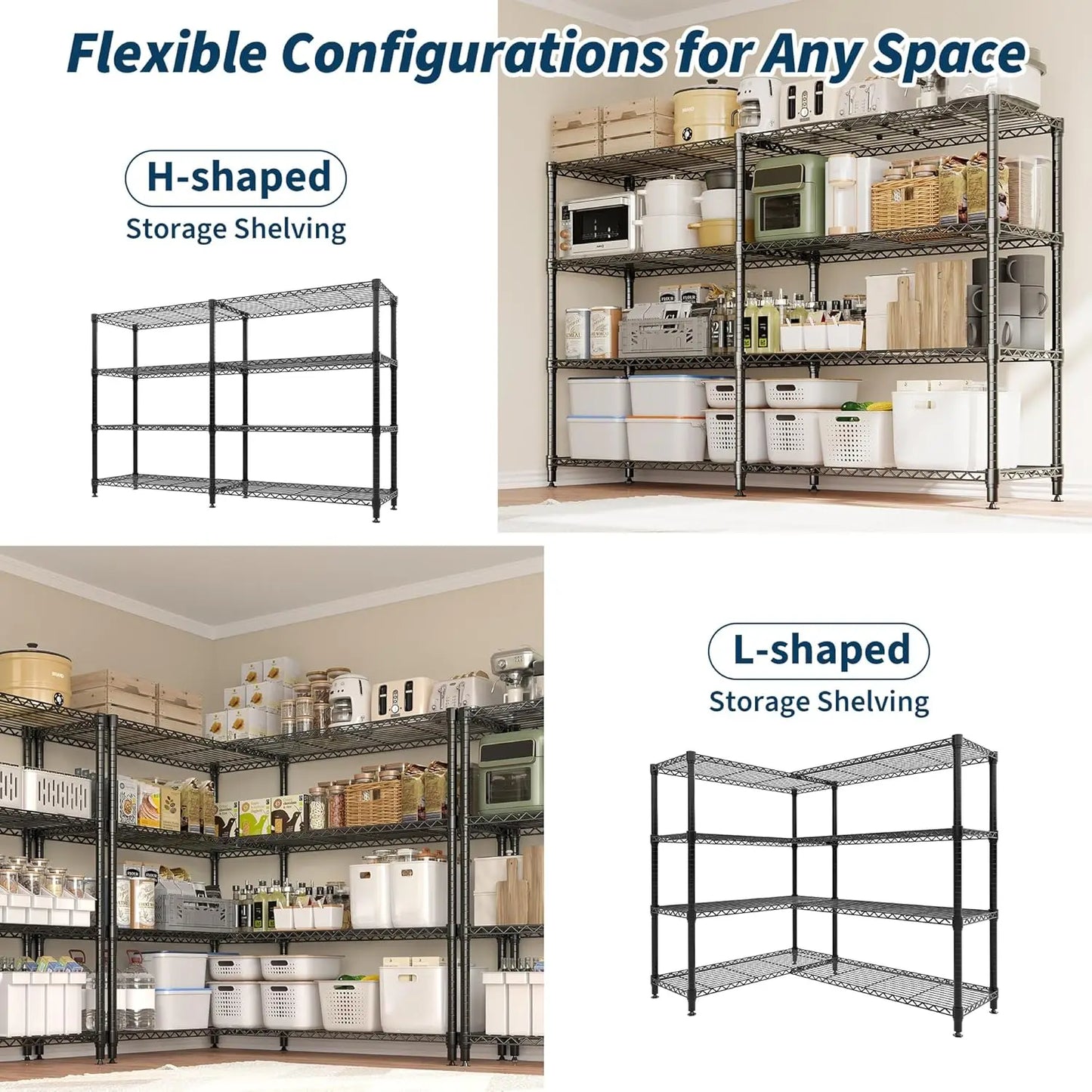 TWISTER.CK Five Tier Heavy Duty Metal Storage Shelving Unit