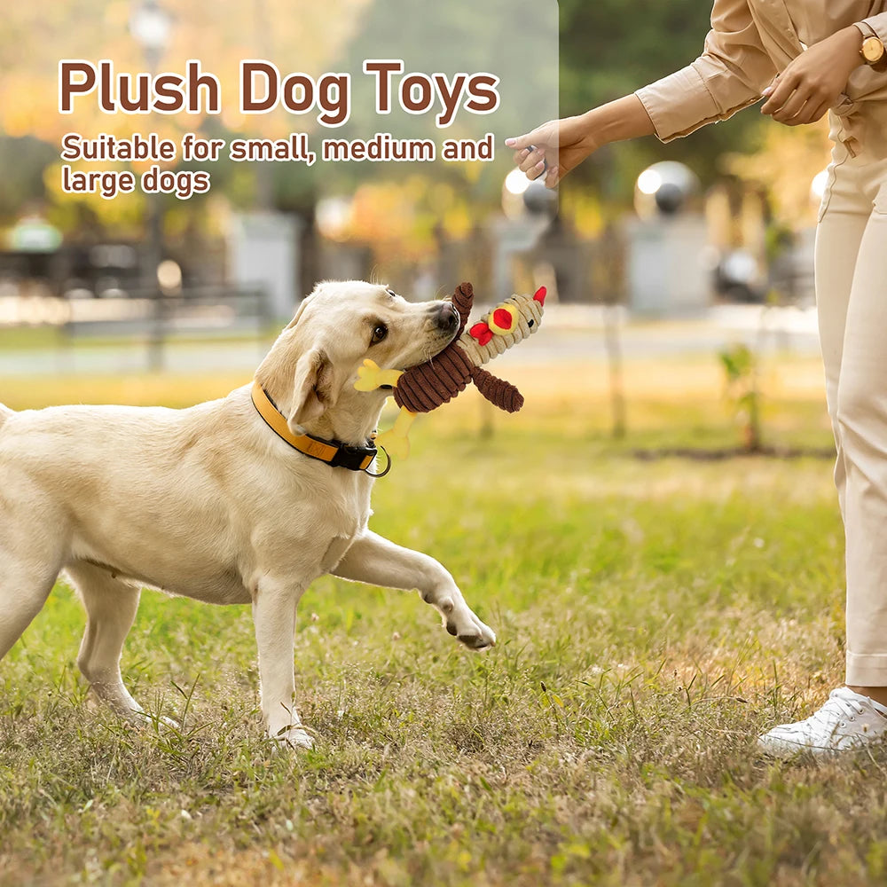 Dog Plush Squeaky Toys Bundle Assortment For Dogs Value