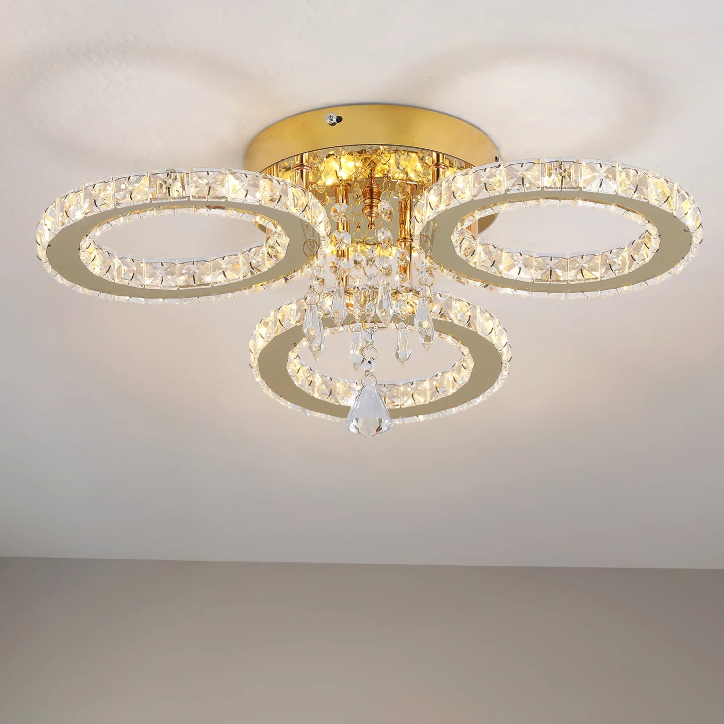 VETRULUS Crystal Ceiling Chandelier LED Light for Living Room