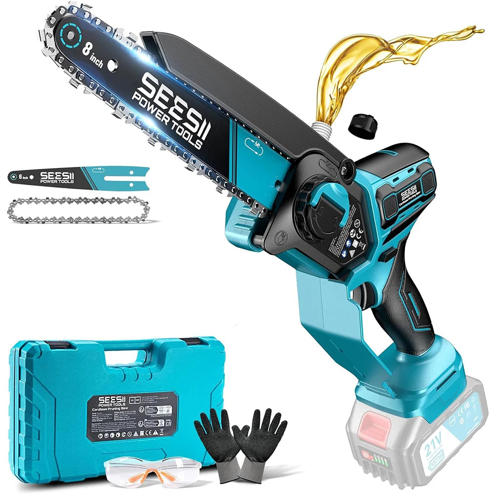 Seesii 1000W Brushless Cordless Electric Chainsaw For Makita 18V