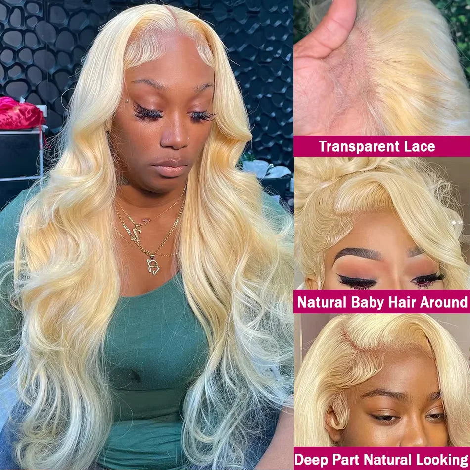 Wigogo Remy Brazilian Human Hair Lace Frontal Wig Body Wave
