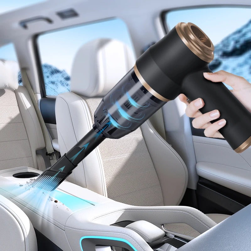 ABS Car Vacuum Cleaner Portable Battery Powered HEPA Filter
