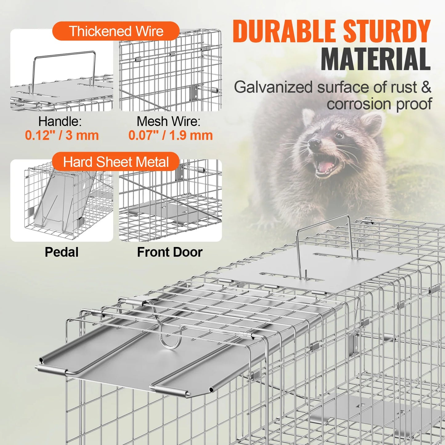 SucceBuy Humane Live Animal Cage Trap For Cats And Rodents