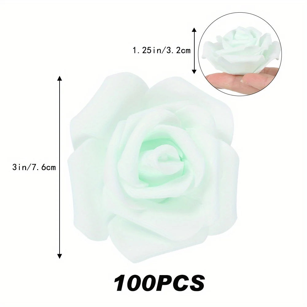 Artificial Rose Flower Heads Foam Roses for DIY Weddings