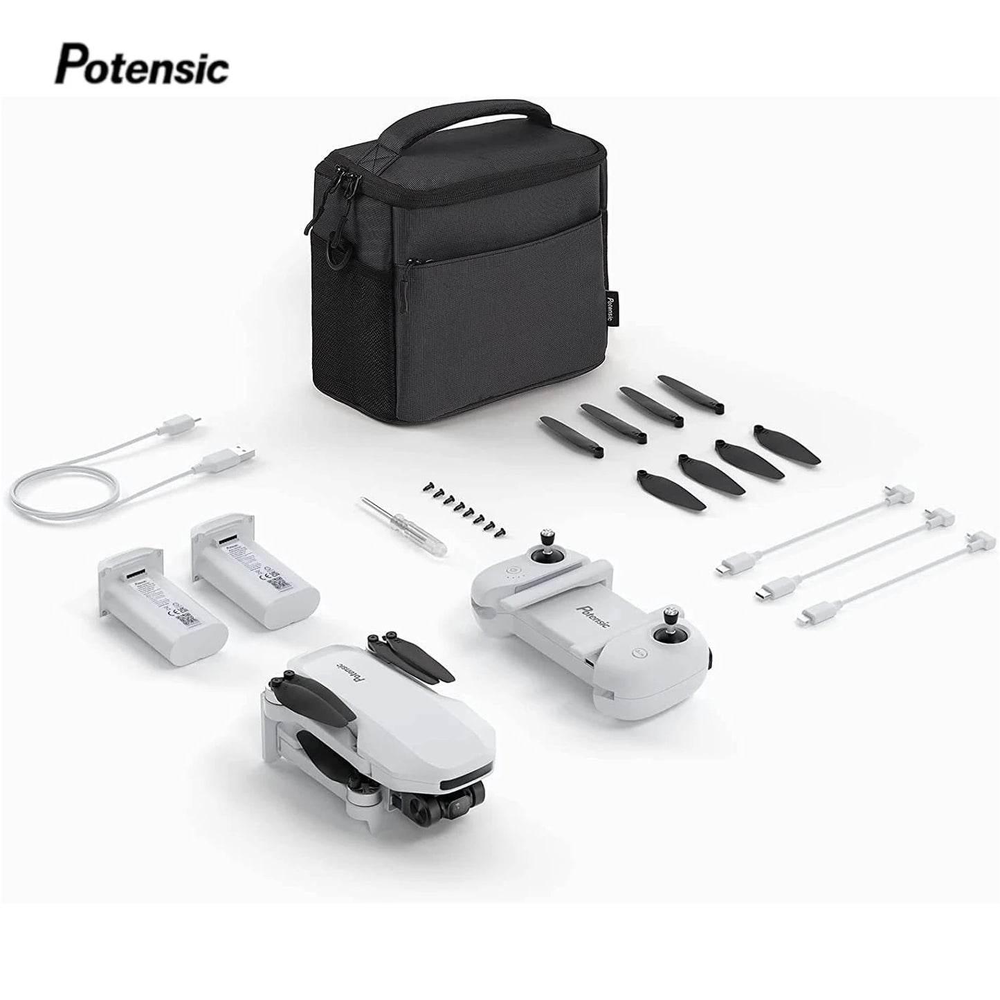 Potensin? Wait I inserted "Potensin" by mistake. The brand is Potensic. Let's craft final: