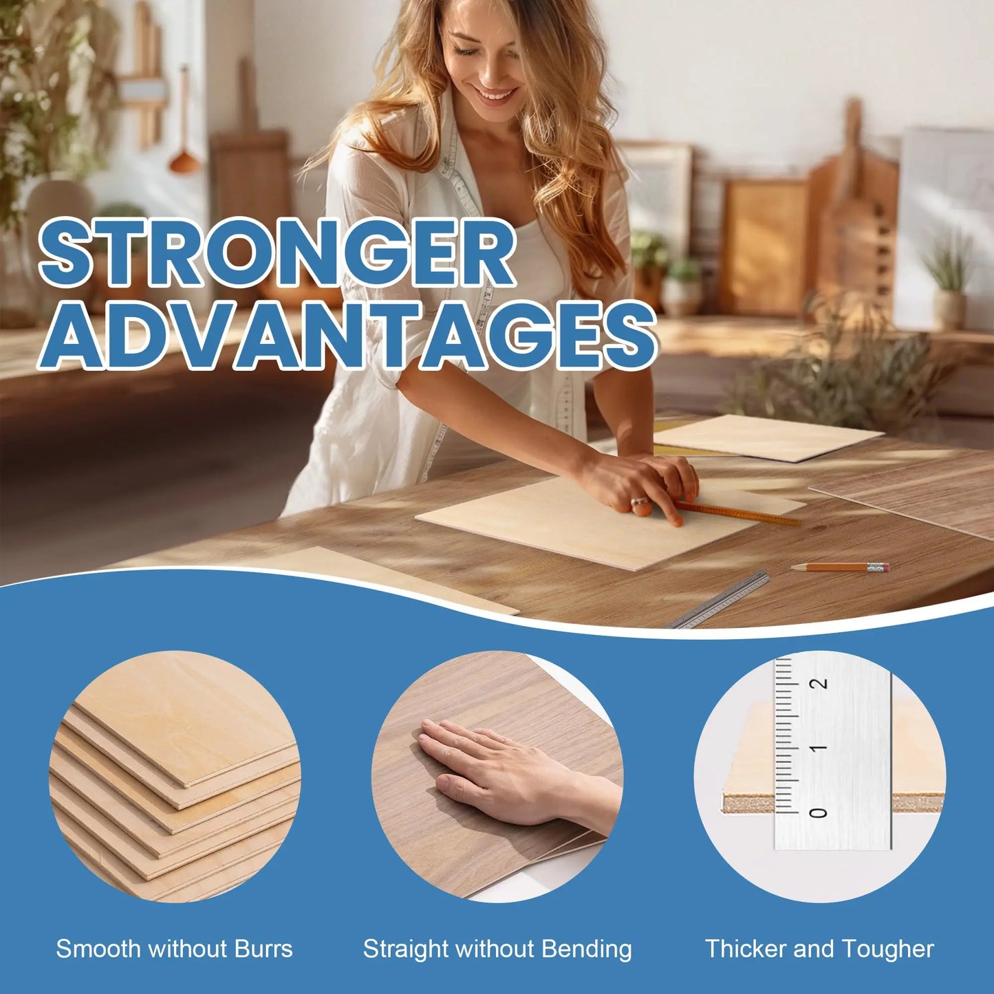Unfinished Basswood Plywood Sheets for Crafts Pyrography and DIY Art