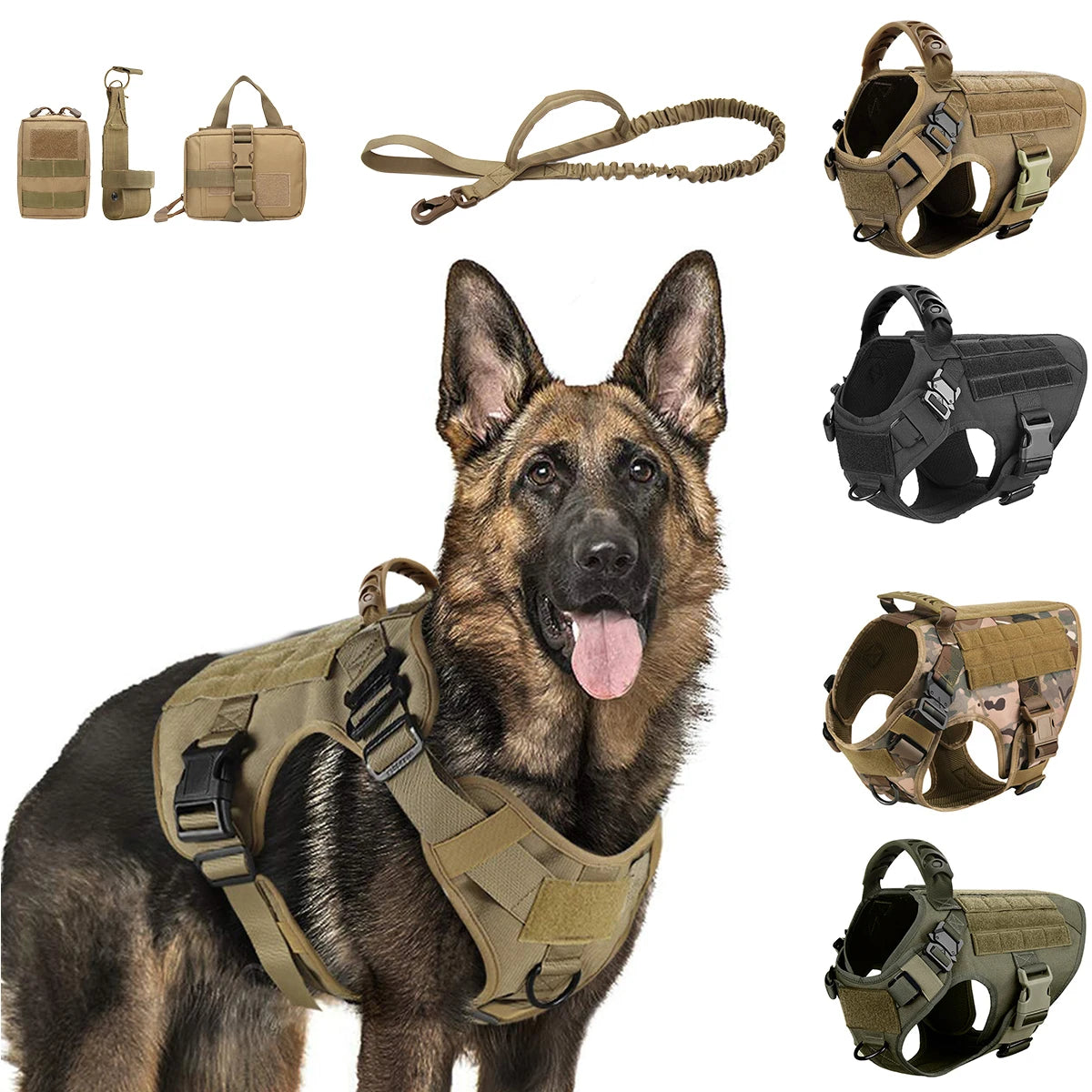 PETRAVEL CN Large Dog Harness And Leash Set Vest Training