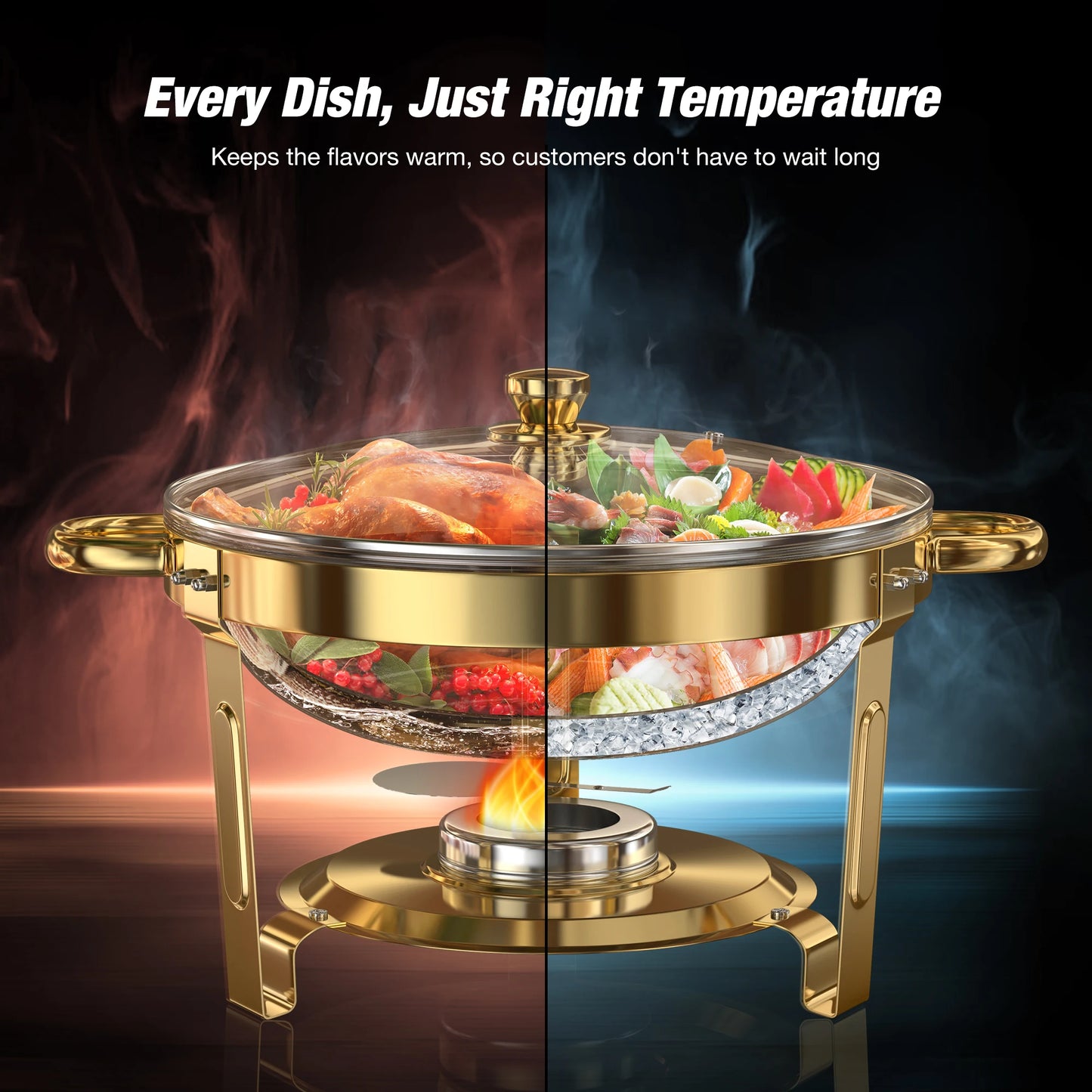 Chafing Dishes Buffet Set Stainless Steel Two To Four Pack