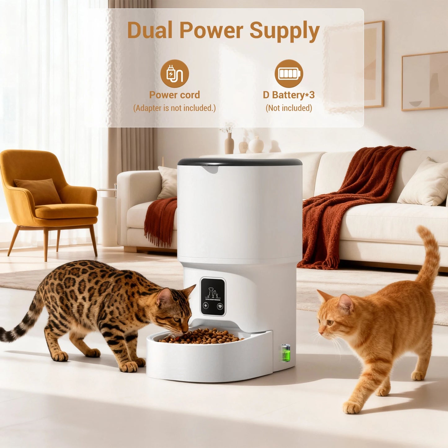 HiMISS 4L Programmable Automatic Pet Feeder For Small Dogs Cats