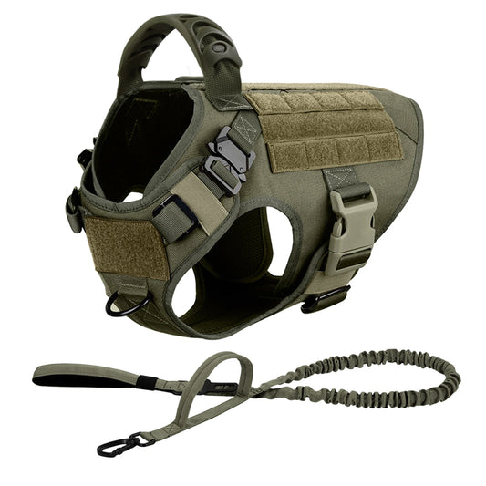 Tactical Dog Harness Leash Set for Large Dogs Malinois