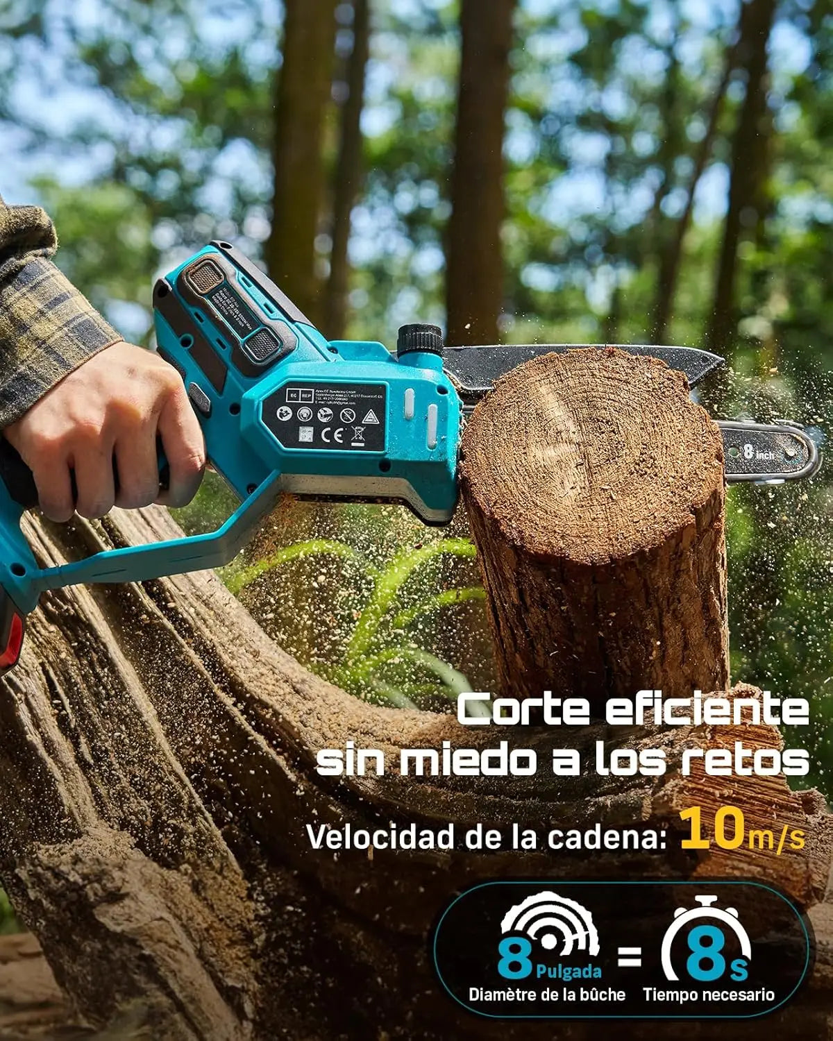 Seesii 1000W Brushless Cordless Electric Chainsaw For Makita 18V