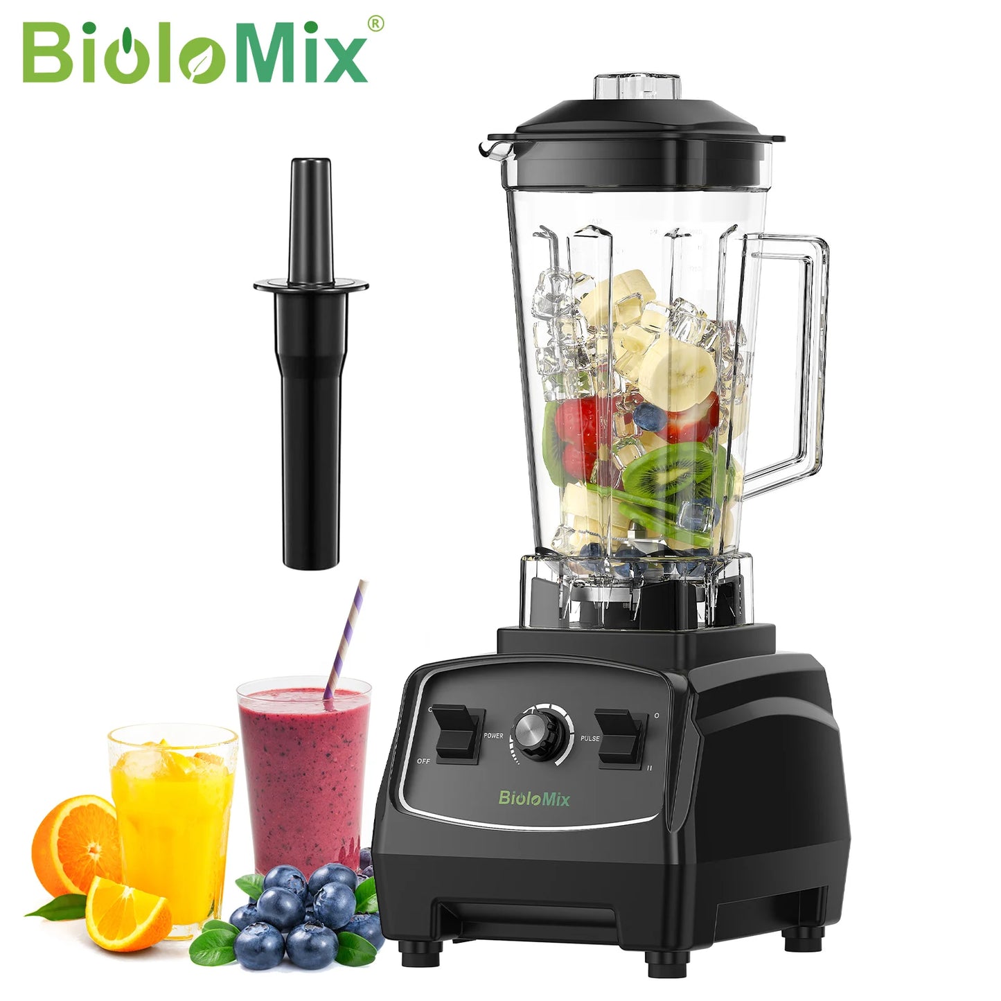 Biolomix BPA Free 2200W Heavy Duty Blender Mixer Juicer